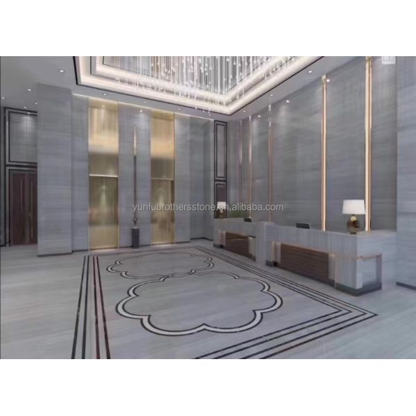 Star Grey Marble Type Calcite Stone Polished Tile for Bathroom Vanity Basin and Sink