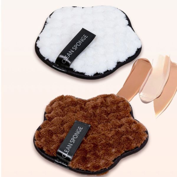 Wholesale Microfiber Cotton Face Cleaning Discharge Makeup Powder Remover Sponge Puff