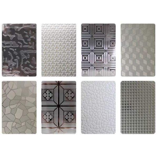 304 Customized Embossed Stainless Steel Sheet Cold Rolled Color Decorative Interior