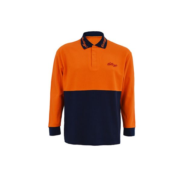 Breathable High Visibility Long Sleeve Polo Shirts , Safety Polo Shirt