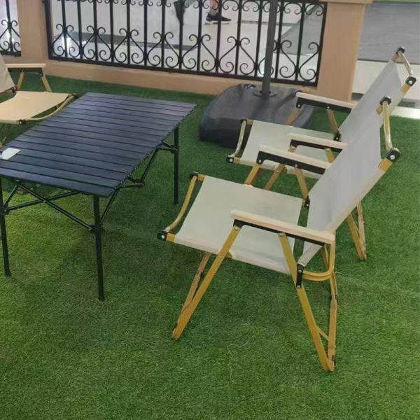 Folded Kermit Chair showing compact design