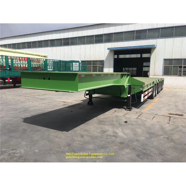 6 Axles Heavy Duty Semi Trailers Loading 100t Heavy Low Bed Container Trailer