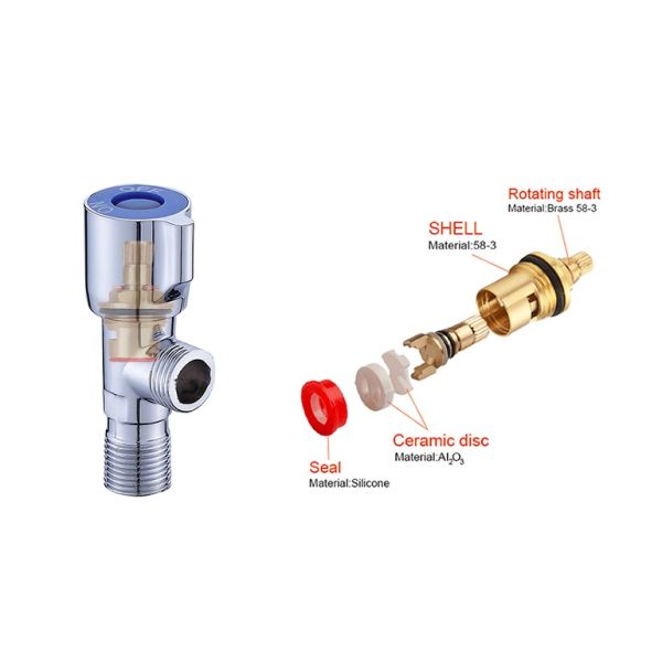 Surface Brushed Anti Oxidation Bathroom Angle Valve Easy To Install