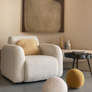 China Tufted Design Teddy Boucle Chair Set 102*90cm Fleece Sofa Set on sale