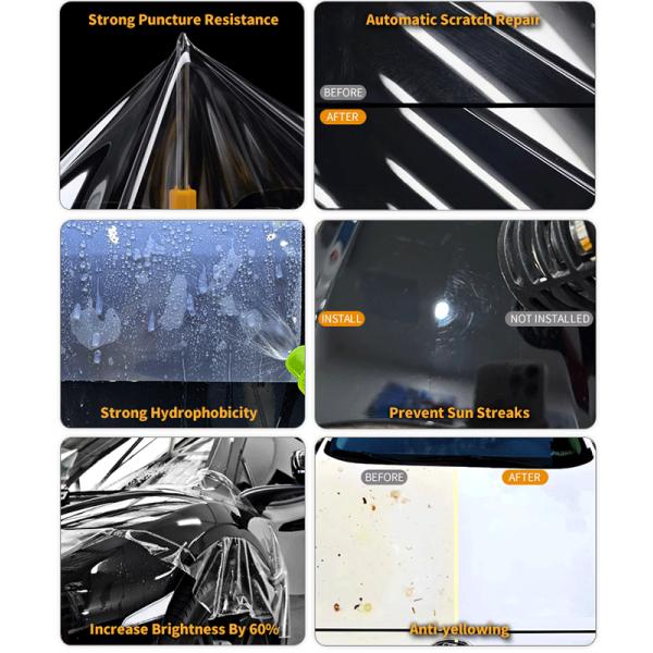 Nano Coated Transparent Polyurethane Film Self Healing Car Protective Film