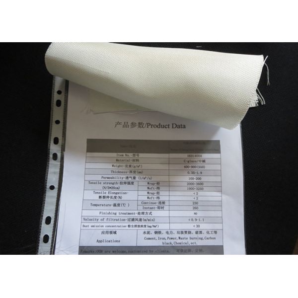 Industrial Black / White Glass Fiber Cloth Woven for Grinding Plant