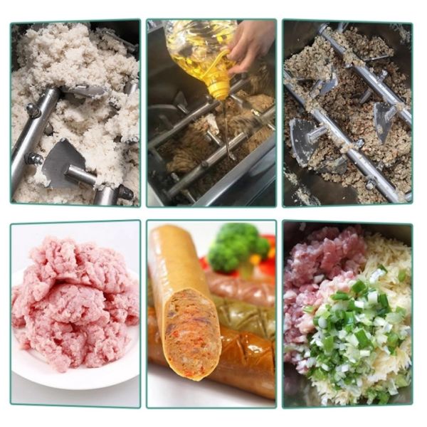 Heavy Duty 1000Kg Stuffing Stainless Steel 100L Small Meat Processing Machine Mixer