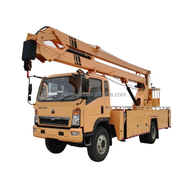 4x2 High Altitude Operation Truck Sinotruk Howo Lifting Platform Truck With Air Conditioner
