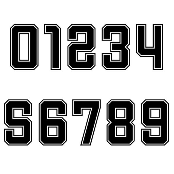Football Heat Transfer Letters And Numbers Personized Iron On Numbers And Letters