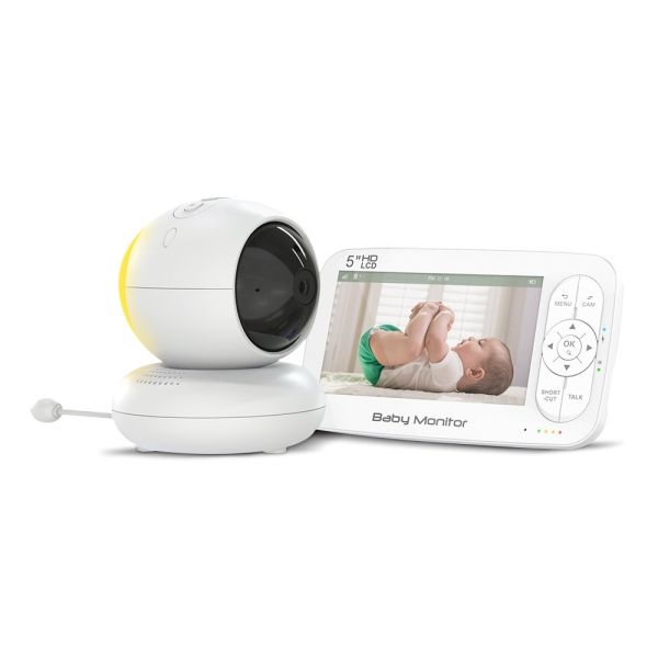 5 Inch 2.4G Wireless Baby Monitor with Pan Tilt and Night Vision
