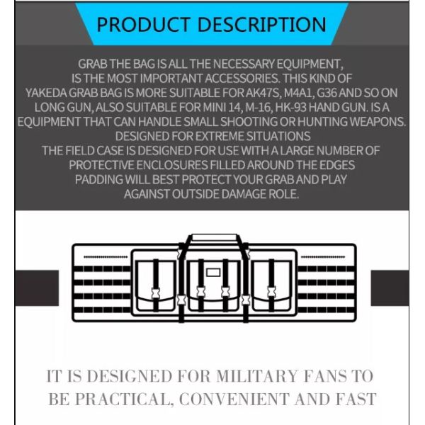 600D Oxford Tactical Double Rifle Gun Bag Backpack Waterproof Xinxing