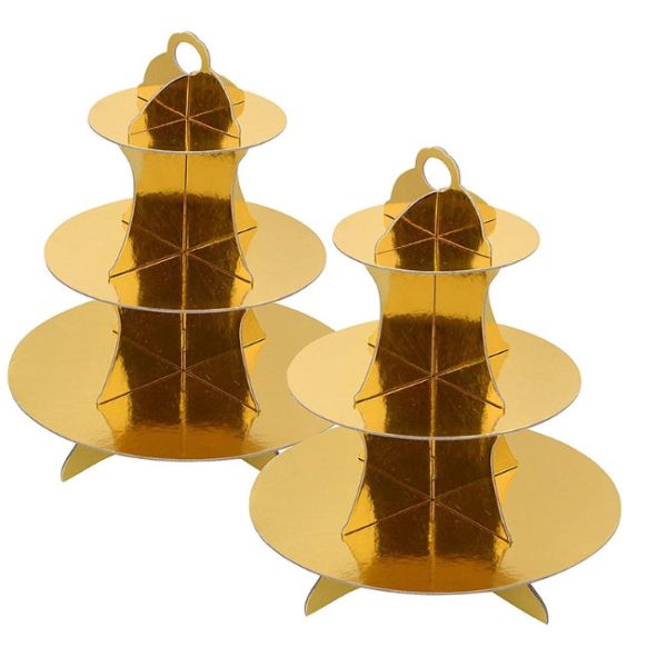 Dessert Three Layers Disposable Party Paper Cupcake Stand