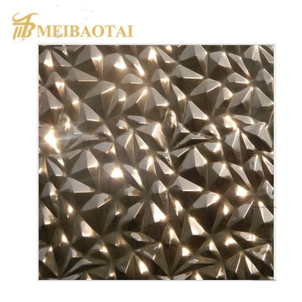 Embossed Stainless Steel Pvd Sheets 1219 X 2438mm Size Triangle Pattern