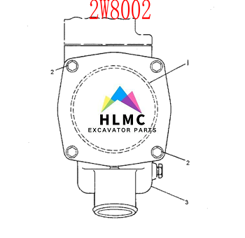 2W-8002 2w8002 Water Pump 1567089 1717773 686696447857