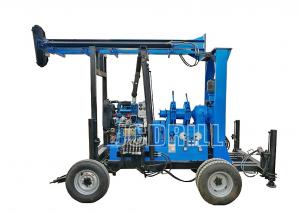 China Trailer Base One Man Well Drilling Rig Driven By Diesel Engine 400m Depth on sale
