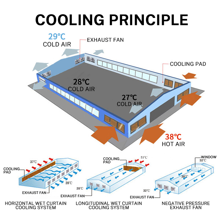 Bid Blades Cooling Poultry Farm Wall Exhaust Fan Greenhouse Ventilation Fan Heavy Duty Drop Hammer Fan