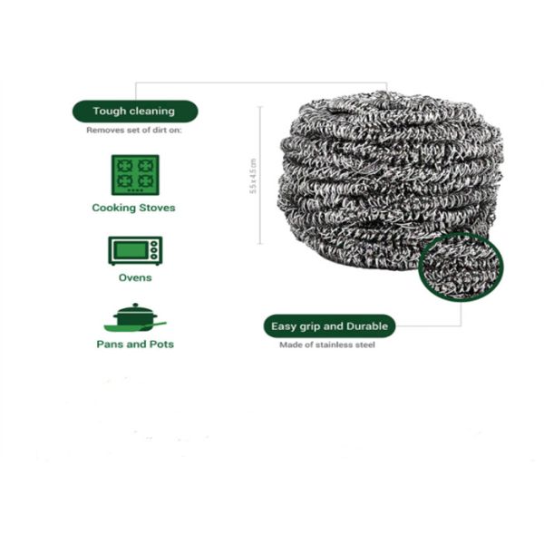 Dia6*6mm 9g Scrubber Cleaning Ball Stainless Steel Kitchen Tool