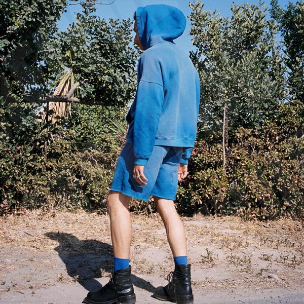 Custom Sun Faded French Terry Sweatsuits Acid Wash 100% Cotton Hoodie Distressed Cut Edge Shorts Jogger Sets Tracksuit for Men