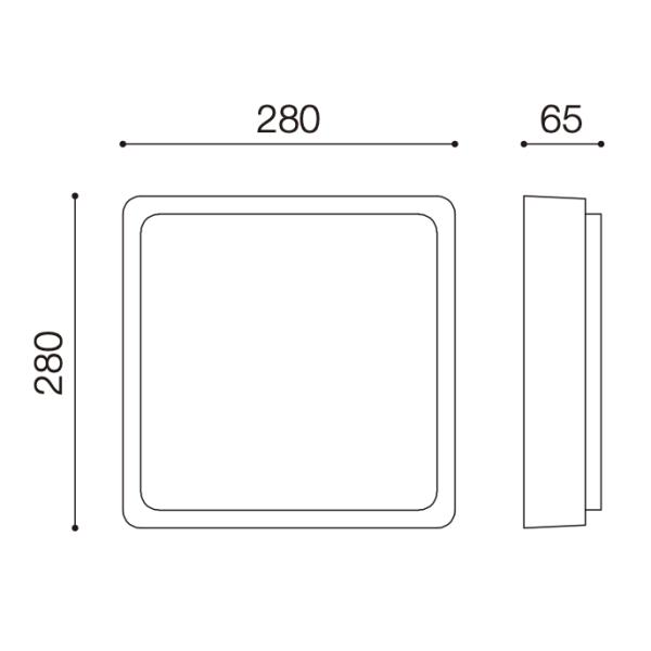 Square LED Bulkhead Light 10W 20W 30W Bulkhead Wall Light IP54 Rated