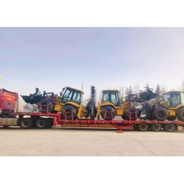 China 2.5 ton Backhoe Loader 388H 4 Wheels Steering With 75KW engine