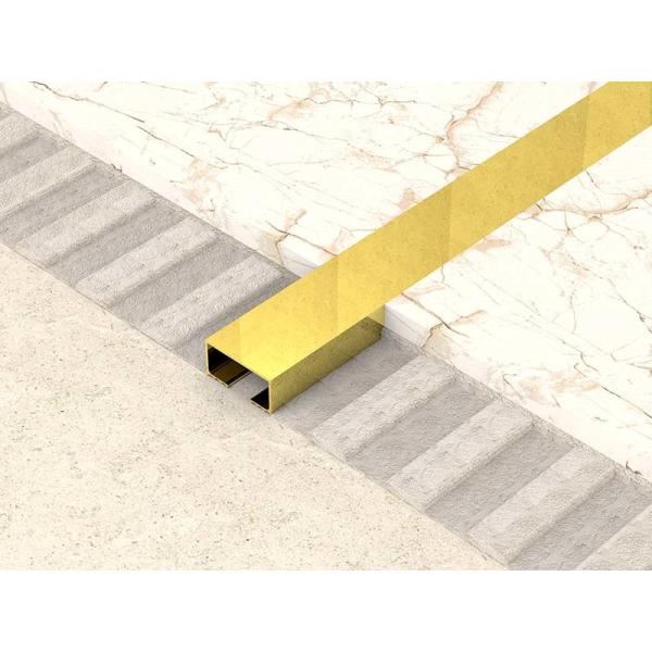 Bright Stainless Steel Tile Trim 12mm Steel Tile Edge Trim Silver