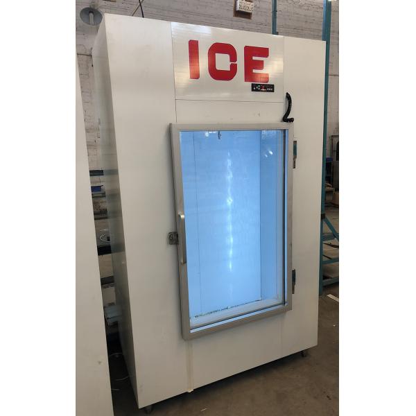 Glass Door Indoor Ice freezer , Auto Defrost Commercial Ice Bagged Stroage Room