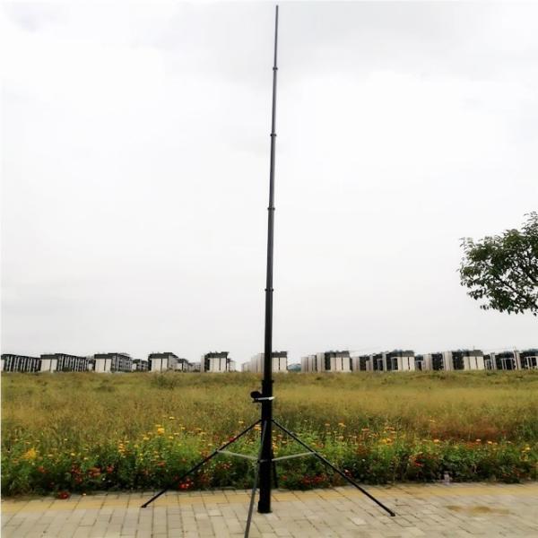 10M Crank Up Alu 6063 Monopole Tripod Winch Up Mast