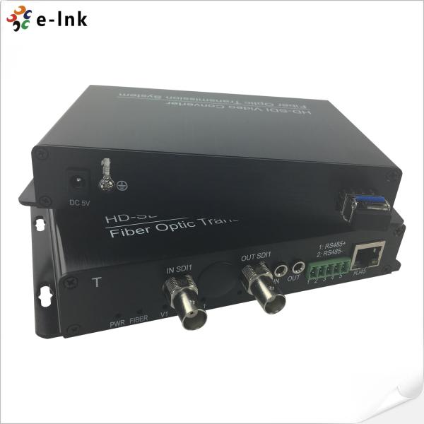 SDI Fiber Converter 100M Ethernet SD/HD/3G-SDI With RS485 Data Video Converter