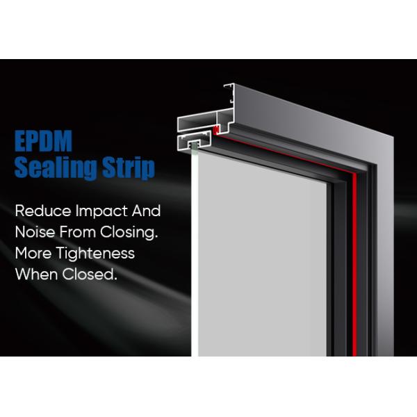 Ultra Slim Frame Interior Aluminium Swing Toilet Door Single Glass Waterproof