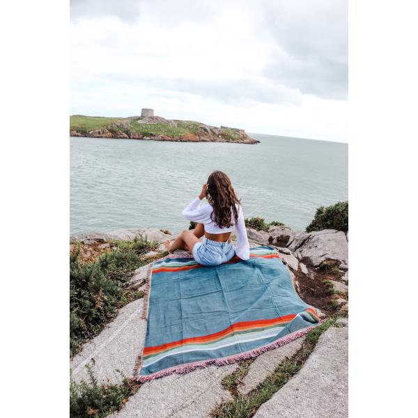 Y-Z Bohemian Ethnic Style Cotton Picnic Hiking Camping Blanket Carpet Tapestry Decoration Sofa Throw Blanket