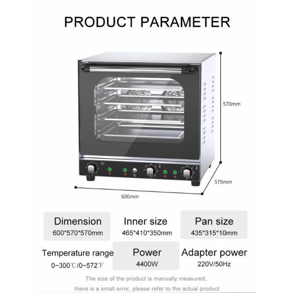 220V-240V Voltage Stainless Steel Electric Oven with Commercial Perspective Efficiency