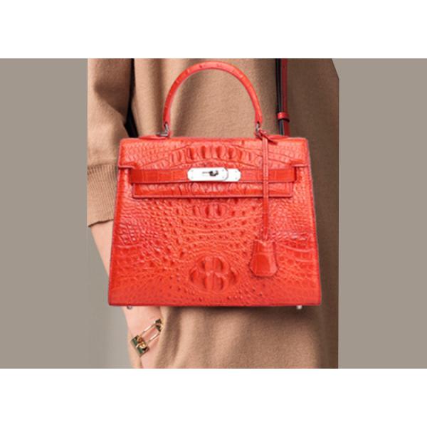 Dongguan manufacturer sells new crocodile skin handbag for ladies with customized logo