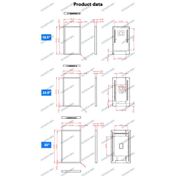 Super Slim Wall Mount 21.5" Android LCD Advertising Display in Door Entrance in Hospitcal