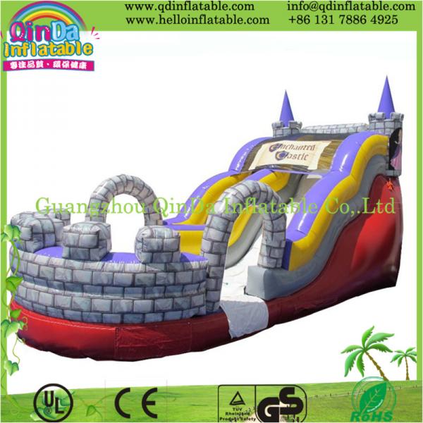 Cheap Guangzhou QinDa Bouncy Castle Inflatable, Inflatable Slide with CE for sale