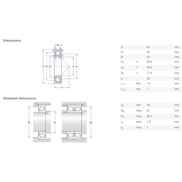 ISO TS Standard Angular Contact Double Row Bearing NSK 7308 For Booster Pump