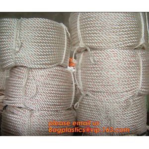 Quality 3-strand twisted ship rope for sale, twisted rope, polyamaide rope, polyester rope, polypropylene rope, PET+PP rope wholesale