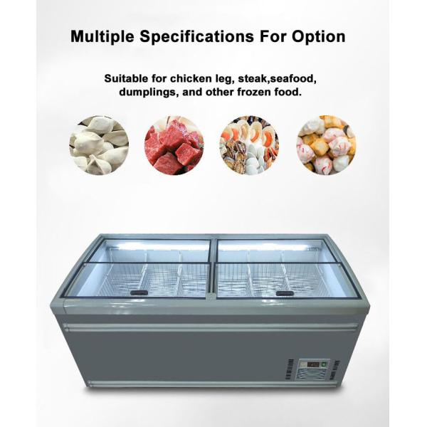 530L Frost Free Chest Freezer Fan Cooling Sliding Door Island Freezer