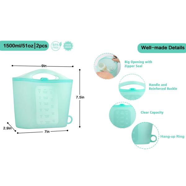 Silicone Microwave Sterilizer Bag Breast Pump Sterilizer Bags Pacifiers, Steam Sterilizer