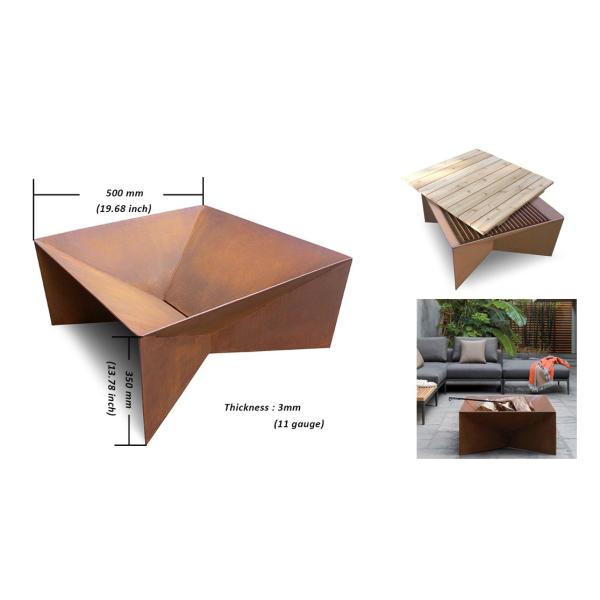 Outdoor Fire Pit Backyard Camping Garden Wood Burning Corten Steel Firepit Camping Material