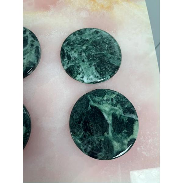 Pradas Verde Green Marble Coasters Natural Luxury For Office Decoration
