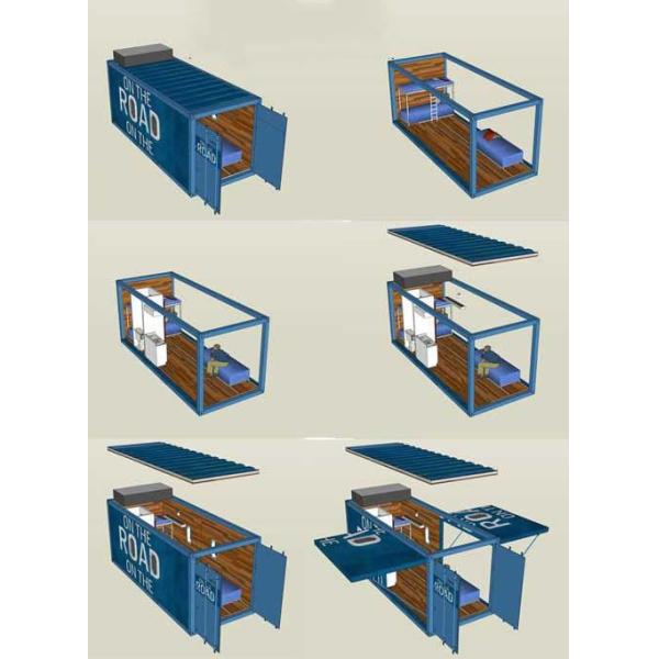 4m Flat Pack Insulated Containers With Life Time 20 Years Steel Frame