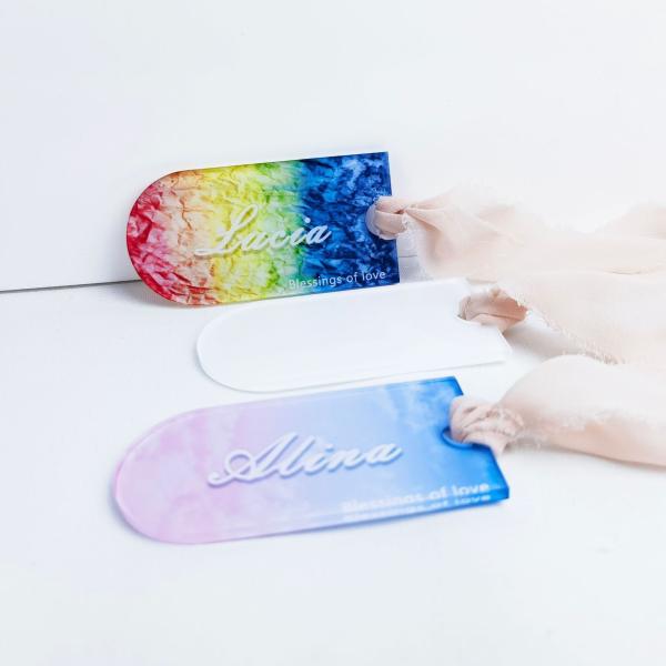 Sublimation Printable Party Invitation Plaque Acrylic Wedding Seat Tag For Heat Transfer Sublimation Bookmark Tag