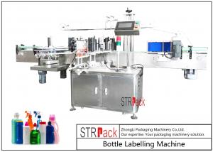 Quality Adjustable Automatic Sticker Labeling Machine / Bottle Labeling Equipment Speed 120 BPM wholesale