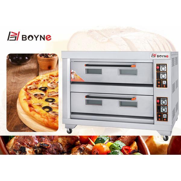 Stainless Steel Commercial Kitchen Gas Bakery Two Deck Six Tray Oven