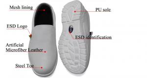 Quality Cleanroom ESD Anti Static Shoes Steel Toe Breathable Safety Shoe wholesale