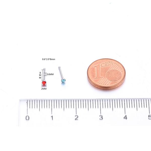 USA hot selling white zircon gold plated nose ring nose stud body piercing jewelry