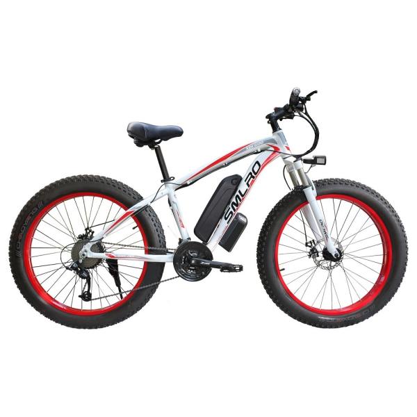 Fat Tire Electric Bike 350W Motor 13AH Lithium Battery SMLRO XDC600 26x4.0 inch E-Bike Wholesale Drop Shipping Available