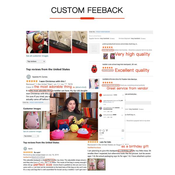 Supercute Cartoon Pattern Children Book Bags Students Lightweight School Backpack