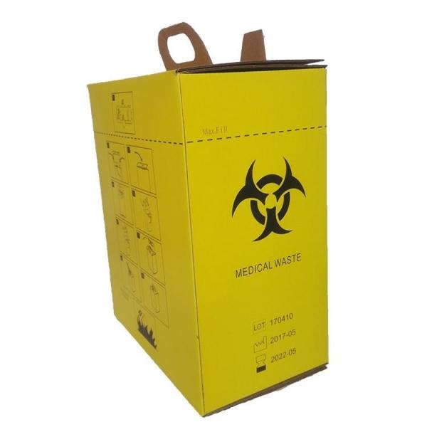 10L Safety box, Disposable Medical Cardboard Safety Box, Safety Box For Syringe,Needles and sharps, 10 Liters