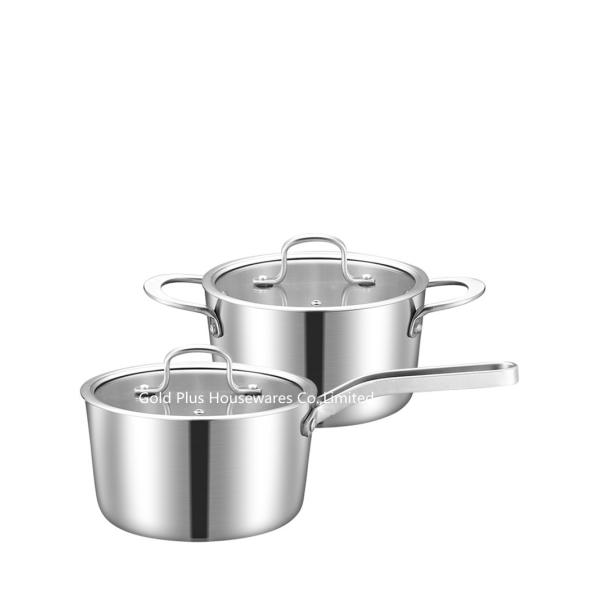 16cm Restaurant Cooking Stainless Steel Milk Pot Smooth Edge